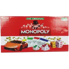 Monopoly Banking Paper Board Game 6 Players (monopoly_dami_red) - Red - Rokomari